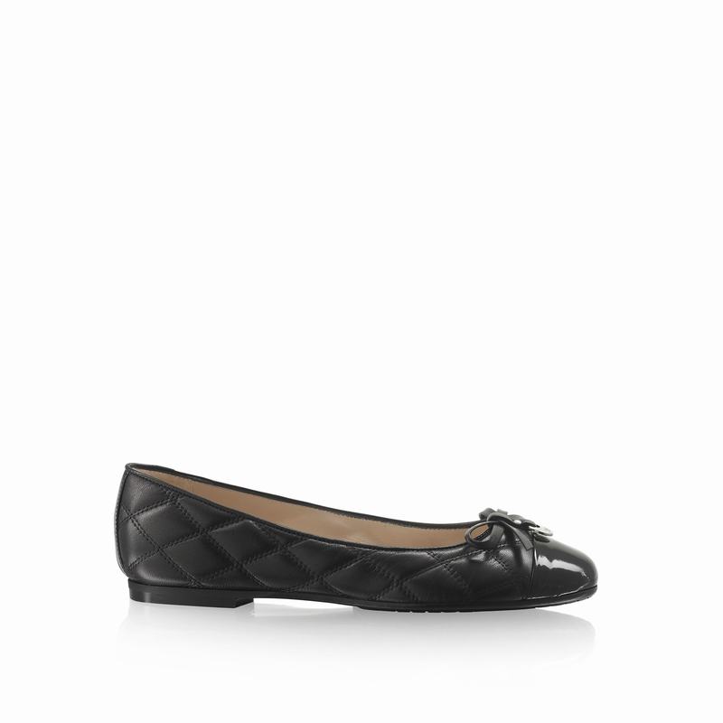 Russell & Bromley Charming Quilted Ballet Flat Womens Black [EIU181JO]